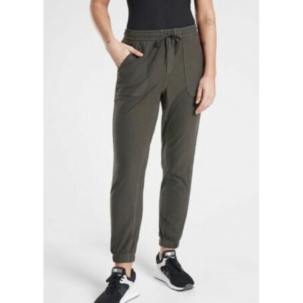 Athleta Womens Farallon Jogger Pants Sz 2 Cotton Stretch Pockets Athleisure Soft